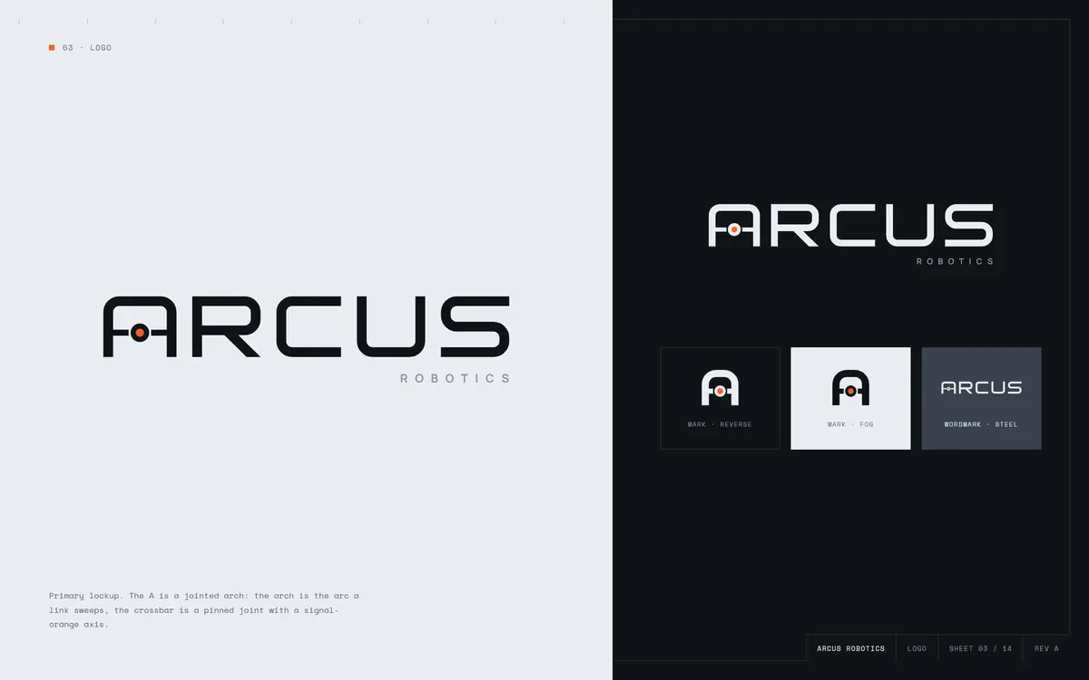 Arcus Robotics brand book, Logo