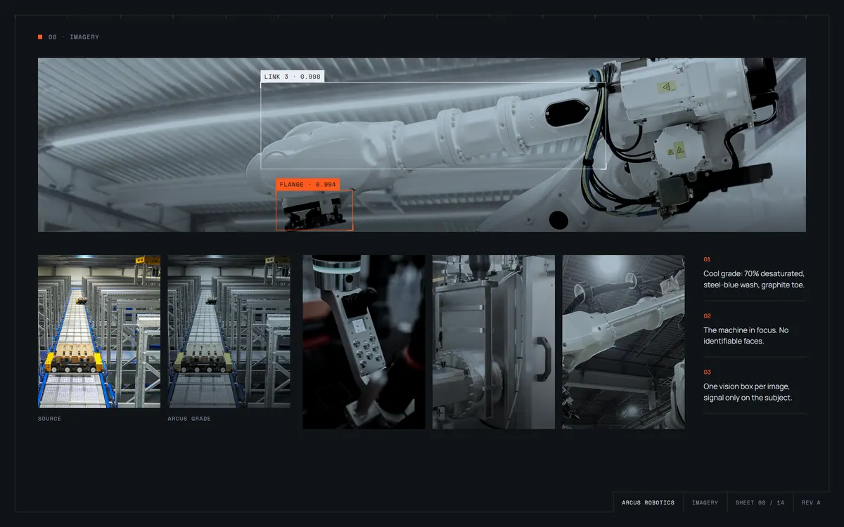 Arcus Robotics brand book, Imagery