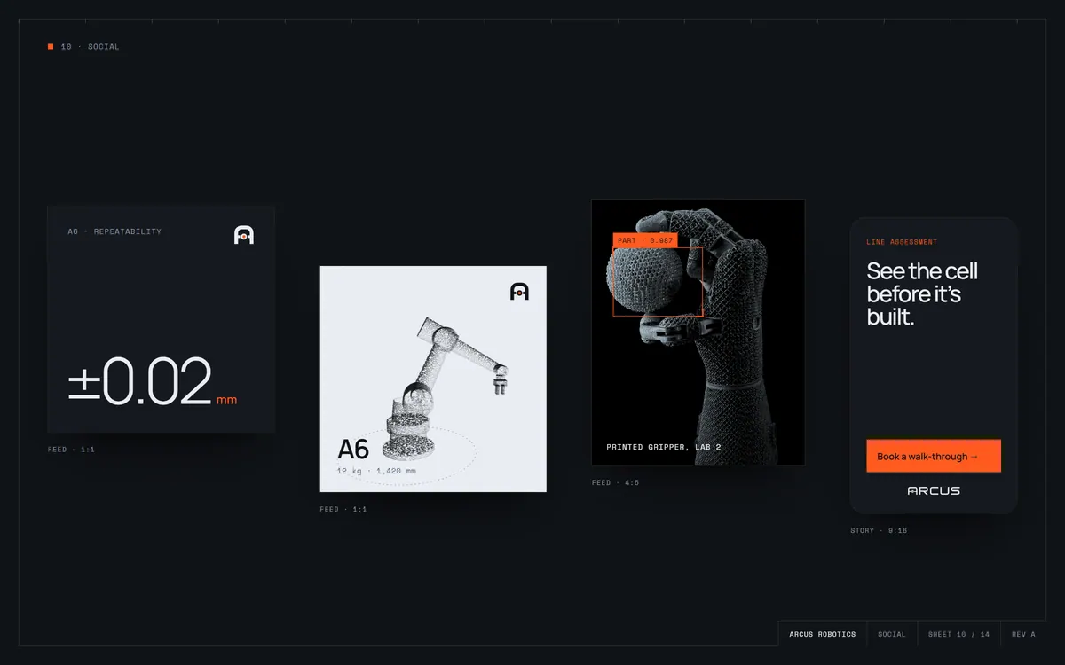 Arcus Robotics brand book, Social