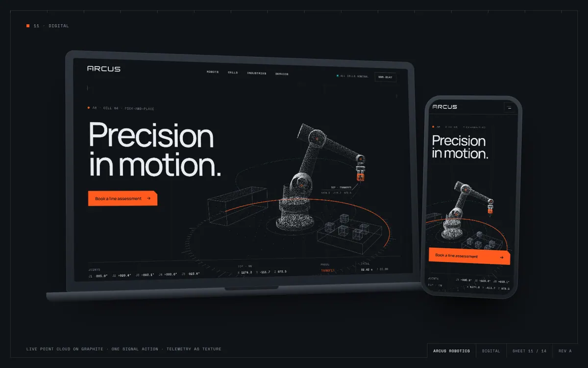 Arcus Robotics brand book, Digital