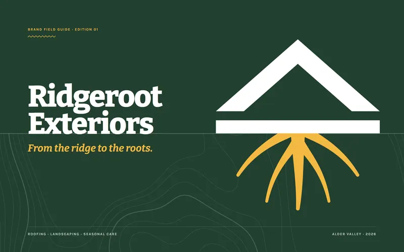Ridgeroot Exteriors brand book: Cover